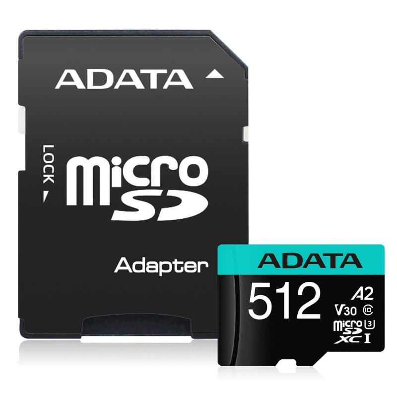 Card de Memorie MicroSD Adata 512GB, Adaptor SD, Class 10 - 3 | YEO