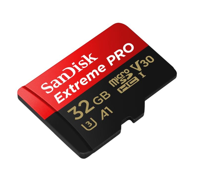 Carde de Memorie Micro Secure Digital SanDisk Extreme Pro, 32GB, UHS-I, Class 10 + Adaptor - 1 | YEO