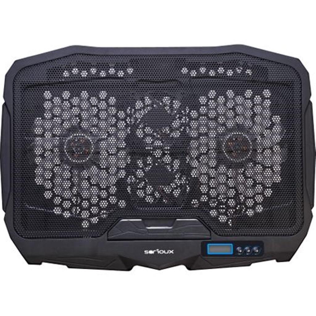 Cooling pad Serioux, SRXNCP025, Dimensiuni: 390*280*28mm, Compatibilitate maxima laptop: 17.3 inch, Numar ventilatoare: 4, Dimensiune ventilator: 2 x 125*125*15mm / 2 x 70*70*15mm, Nivel zgomot: 15-20dB, Flux aer: 56-75CFM, Tensiune alimentare: DC 5V, - 2 | YEO