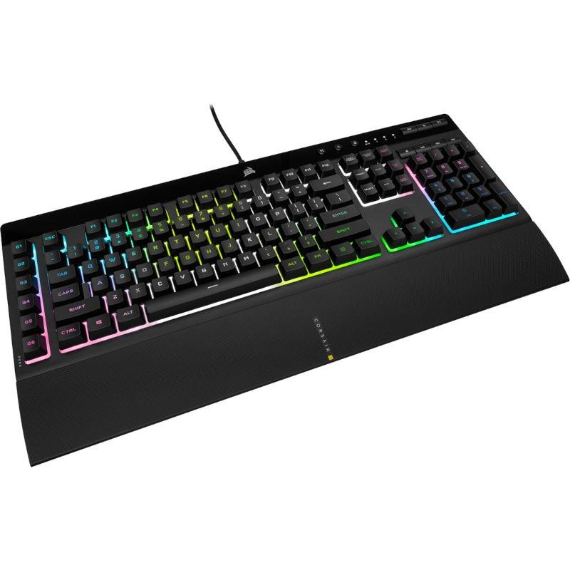 CORSAIR K55 RGB PRO, negru 12-Key Selective with Anti-Ghosting Supported in iCUE Wired Connectivity USB 2.0 Type-A Key Switches RUBBER DOME - 1 | YEO