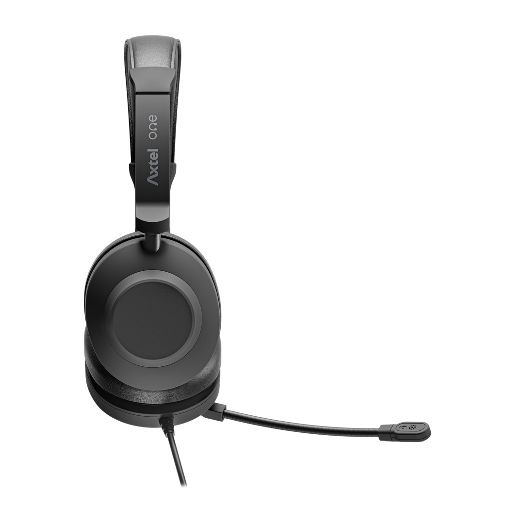 HEADSET AXTEL ONE UC35 STEREO HD AXH-ONE , Corded, Plug&Play USB / 3.5mm Jack Headset Conectivity USB-A, USB-C; Jack / with STEREO HD . Speaker Size has 40 mm / Passive noise reduction : STRONG / Vegan Leather - 2 | YEO