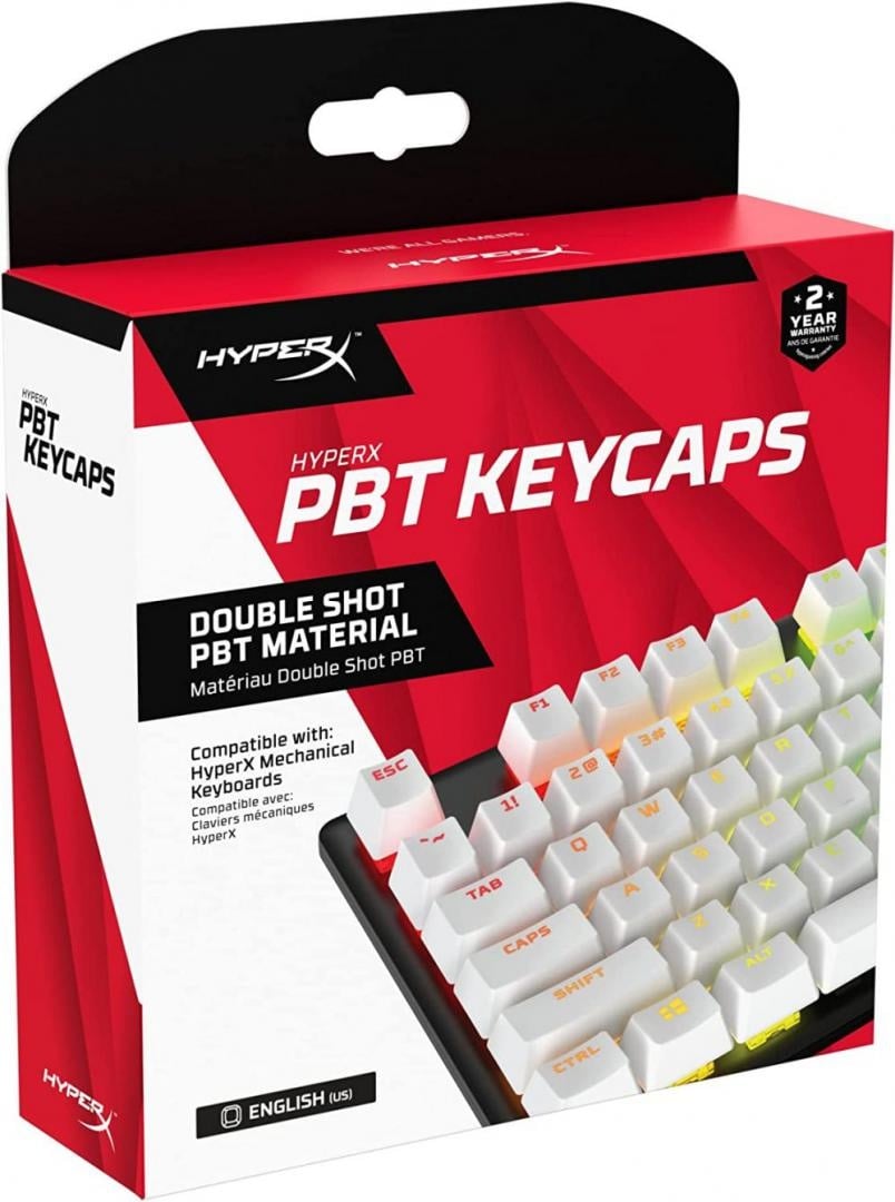 HP Gaming Keycaps Full set, HyperX Pudding, US Layout, White PBT - 1 | YEO