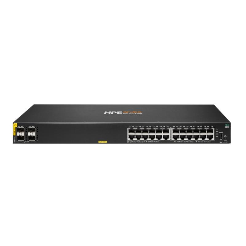 HPE Aruba Networking CX 6000 24G Class4 PoE 4SFP 370W Switch - 2 | YEO