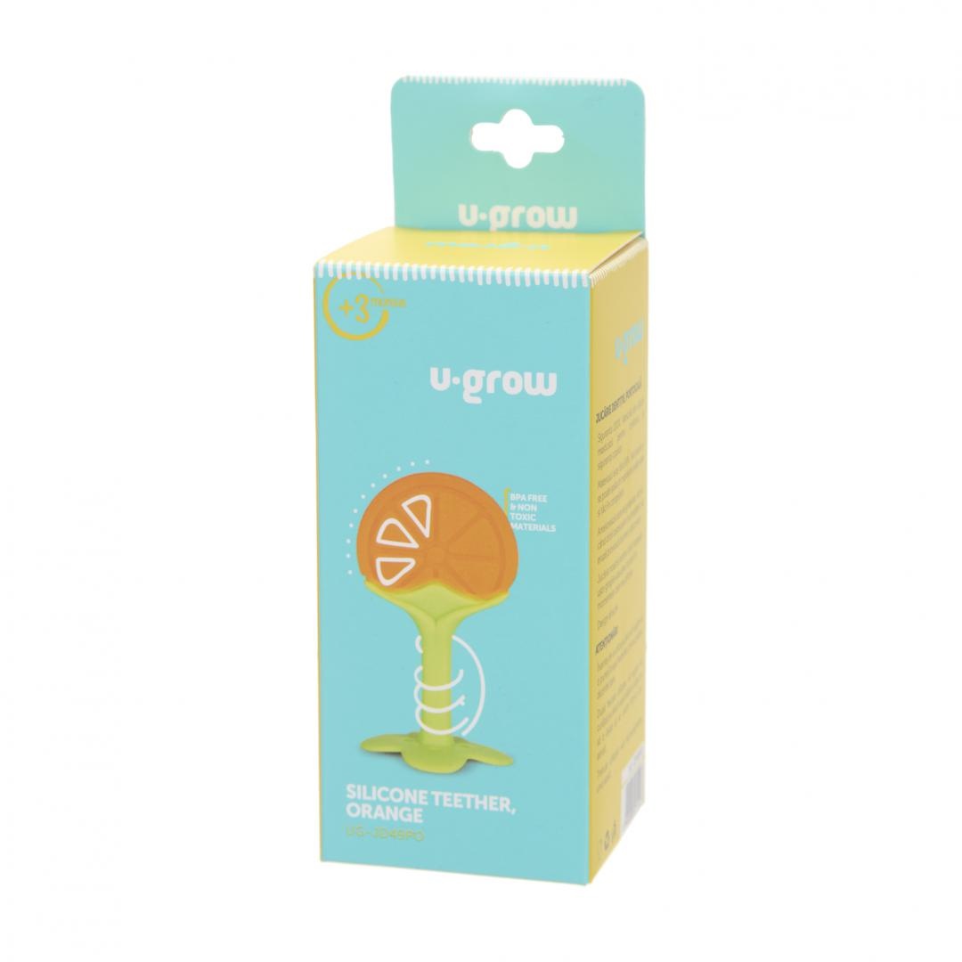 Jucarie dentitie, portocala, U-Grow - 2 | YEO