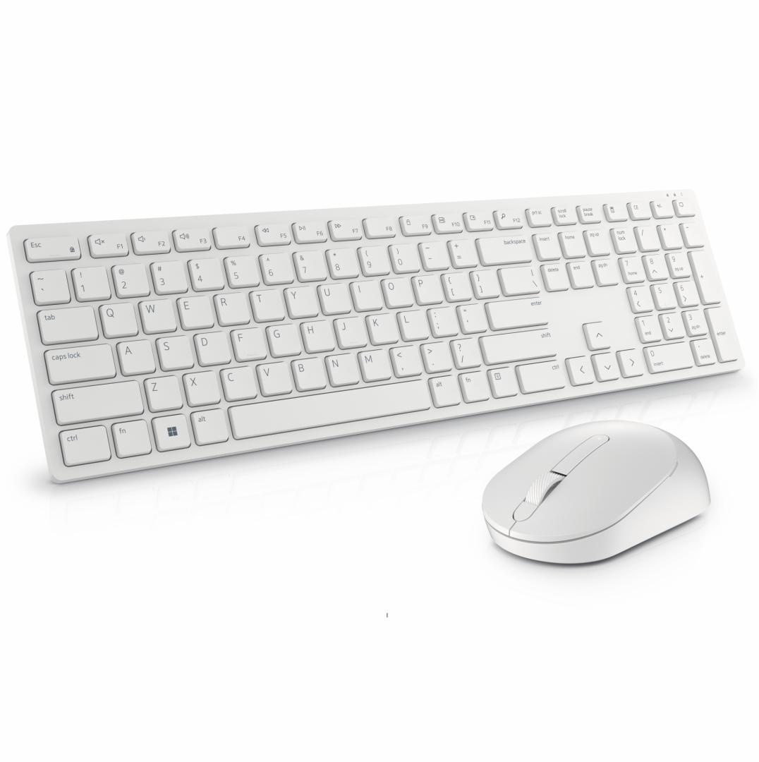 Kit tastatura si mouse Dell KM5221W, wireless, alb