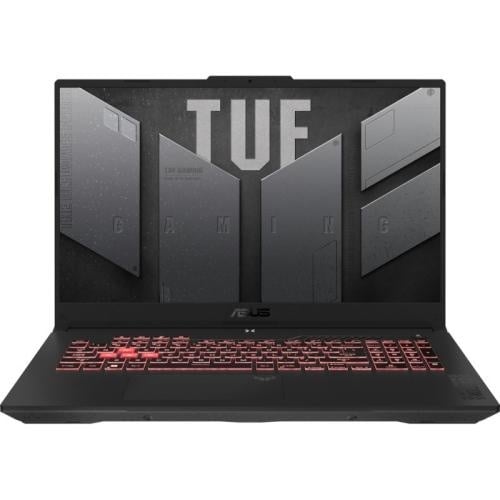 Laptop Gaming ASUS TUF A17, FA707NU-HX051, 17.3-inch, FHD (1920 x 1080) 16:9, AMD Ryzen™ 5 7535HS (16MB Cache, Up to 4.55GHz), AMD Radeon™ Navi2 Graphics, NVIDIA® GeForce RTX™ 4050 Laptop GPU (194 AI TOPs), 144Hz, 2x DDR5 SO-DIMM slots, 2x M.2 PCIe, DDR5