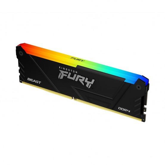 Memorie RAM Kingston 8GB 3600MT/s DDR4 CL17 DIMM FURY Beast RGB, - 1 | YEO