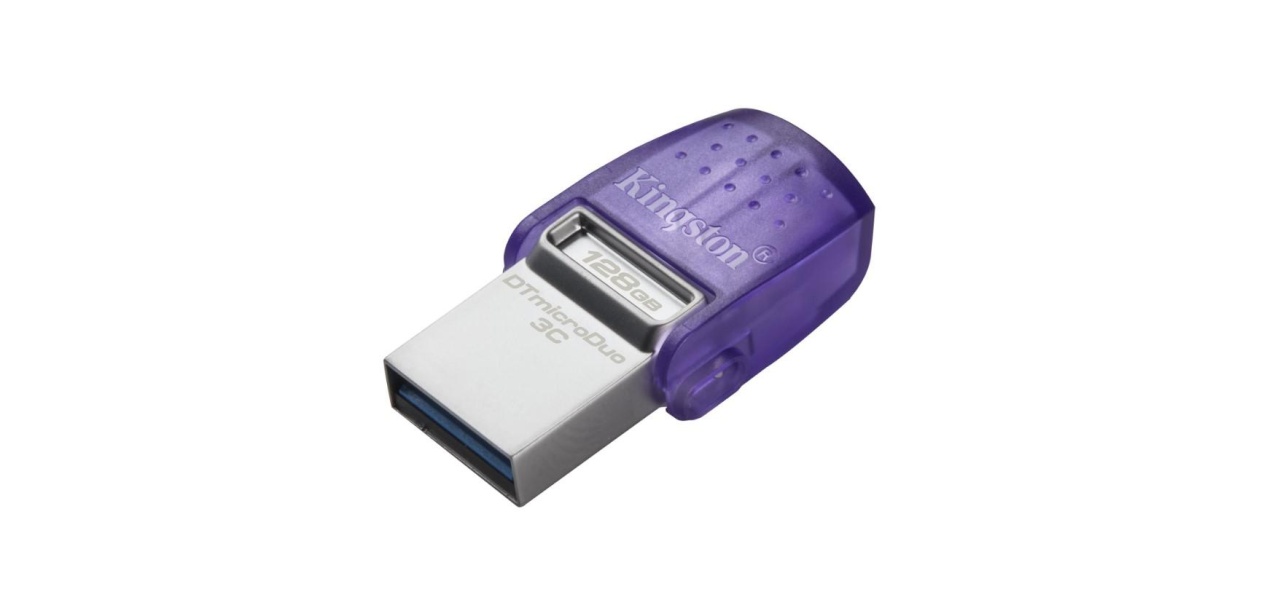 Memorie USB Flash Drive Kingston 128GB DT MicroDuo, USB 3.0, micro USB 3C - 1 | YEO