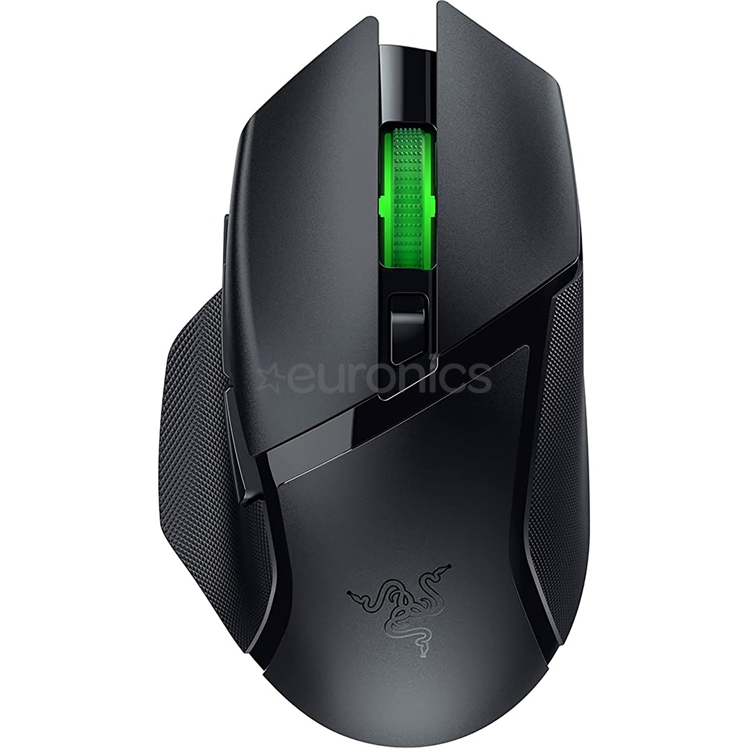 Mouse Razer Basilisk V3 X HyperSpeed, rezolutie 18000 DPI, iluminare RGB Chroma, senzor Razer™ 5G Advanced 18K DPI Optical Sensor, durata de viata baterie pana la 285 ore (hyperspeed), pana la 535 ore (bluetooth), negru