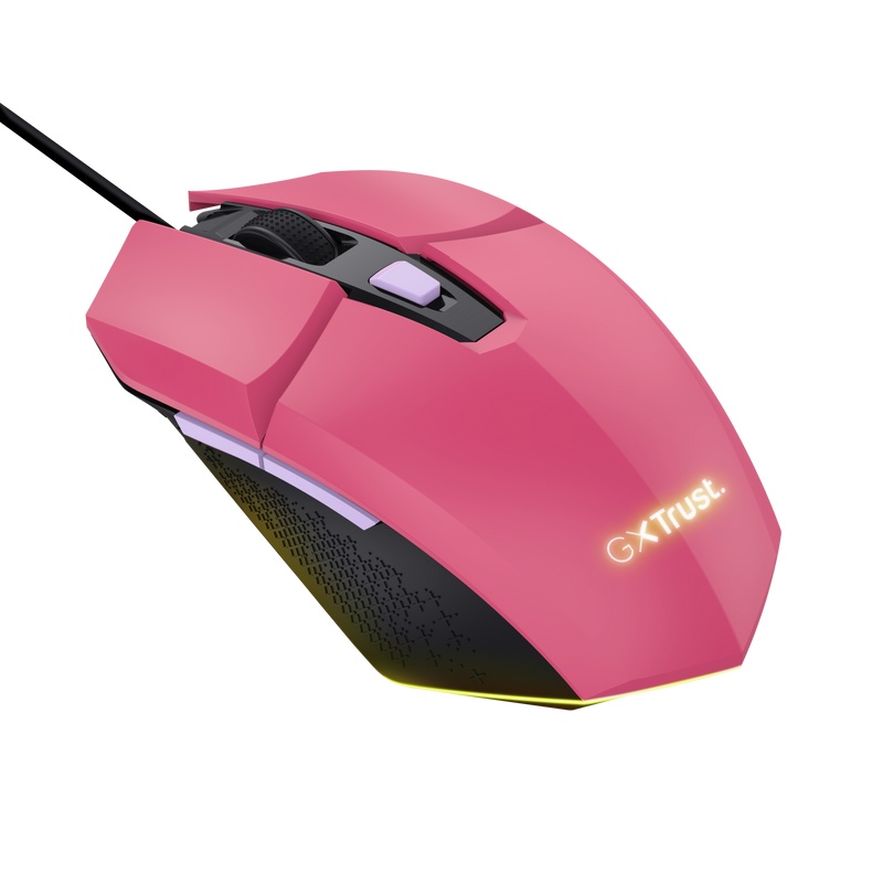 Mouse Trust GXT110W Felox cu fir, 6400 DPI, roz - 3 | YEO