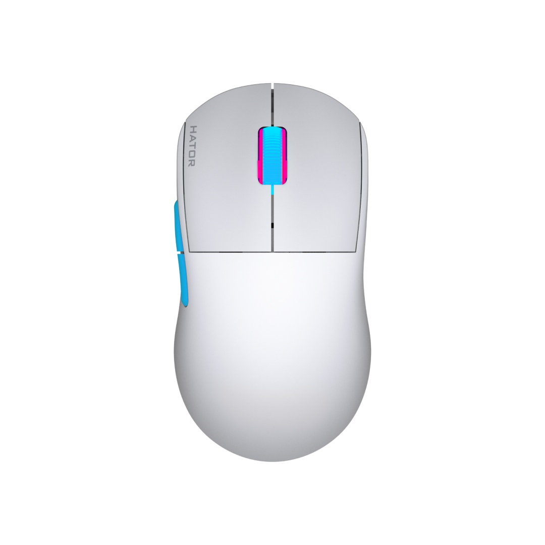 Mouse wireless Hator Quasar 2 Pro, conectivitate 2.4GHz, bluetooth si USB, polling rate pana la 1000Hz, senzor PixArt 3395, rezolutie maxima 26000 DPI, capacitate baterie 600 mAh, durata de viata baterie in modul wireless pana la 100 ore, timp incarcare - 1 | YEO