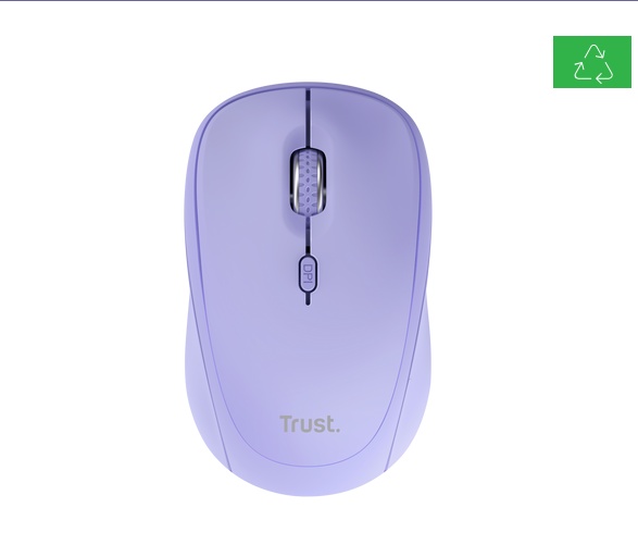 Mouse wireless Trust Yvi, rezolutie maxima 1600 DPI, violet