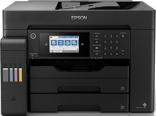 Multifunctional inkjet color CISS Epson L15150, dimensiune A3 (Printare, Copiere, Scanare, Fax), duplex, viteza 32ppm alb-negru, 22ppm color, rezolutie 4800x2400 dpi, alimentare hartie 250 coli, scanner CIS rezolutie 2400x1200 dpi, ADF 50 coli, fax