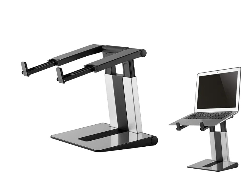 NM Newstar foldable laptop stand stand Silver/ Black Specifications General Min. screen size*: 10 inch Max. screen size*: 17 inch Min. weight: 0 kg Max. weight: 5 kg Screens: 1 Desk mount: Stand Functionality Height adjustment: 20,7-26,7 cm Width - 1 | YEO