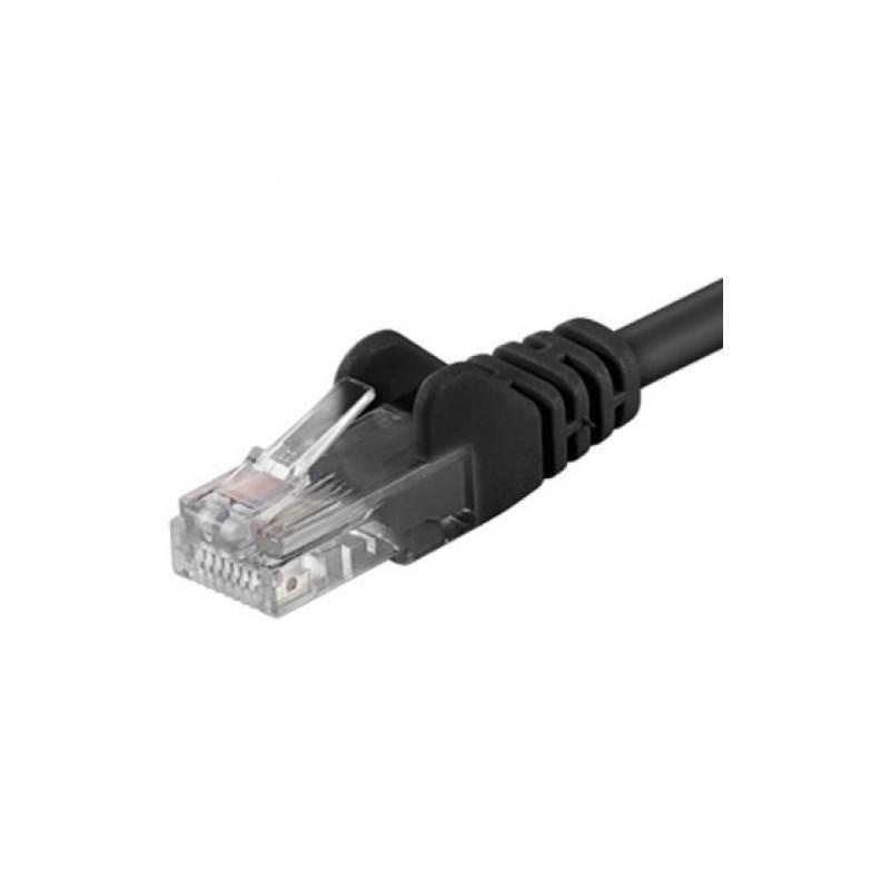 Patchcord UTP RJ45-RJ45 Cat.5e 0,25m Negru – Cablu de Rețea Ethernet de Înaltă Calitate