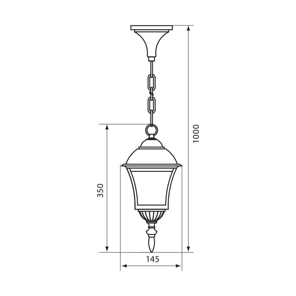 Pendul tip felinar Vivalux SOFIA, E27, max 1x60W, IP44, 145x145x1000mm, Argintiu, bec neinclus - 1 | YEO