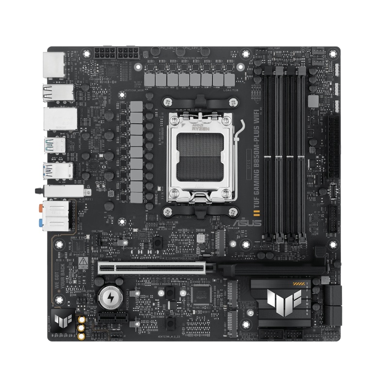 Placa de Baza ASUS TUF GAMING B850M-PLUS WIFI AM5, 4x DDR5, 1xDP 1x HDMI, 1x PCIE 5.0 x16 1x PCIE 4.0x16 1x PCIE 4.0 x1, 3x M.2, 4x SATA 6GB/s, mATX