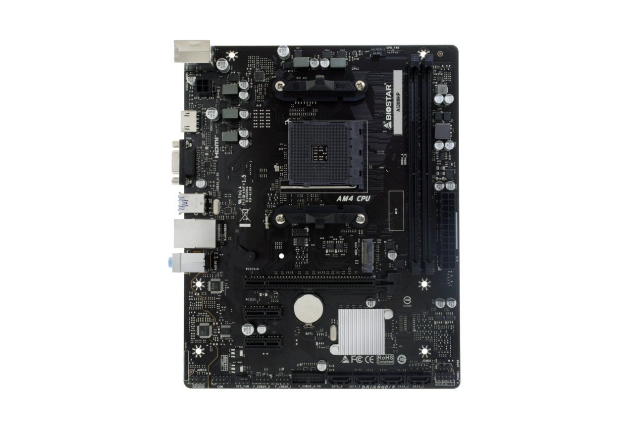 Placa de Baza BIOSTAR A520MHP AM4, 2x DDR4, 1x VGA 1x HDMI, 1x M.2, 2x PCIE 3.0 x16 2x PCIE 3.0 x1, 4x SATA 6GB/s, mATX - 1 | YEO