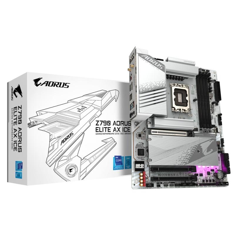 Placa de baza GIGABYTE Z790 AORUS ELITE AX ICE LGA1700 - 3 | YEO