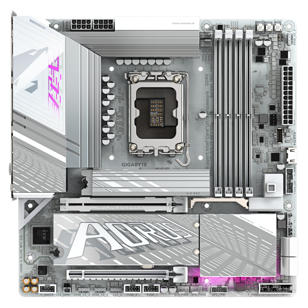 Placa de Baza GIGABYTE Z890M AORUS ELITE WIFI7 ICE LGA1851 - 1 | YEO