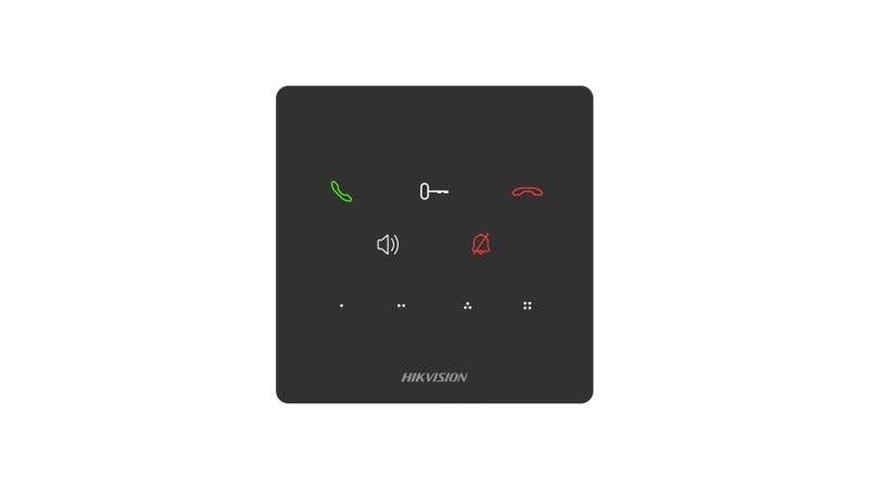 Post interior interfon audio Hikvision DS-KH6000-E1, 9 butoane, microfon inclus, difuzor inclus, interfata: 1 RJ-45 100 Mbps, alimentare:IEEE802.3af, Standard PoE,12 VDC, temperatura de functionare: -10 °C to 50 °C