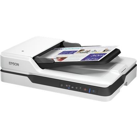 Scanner Epson DS-1660W, dimensiune A4, tip flatbed, viteza scanare: 25 ppm alb-negru si color, rezolutie optica 600x600dpi, ADF 50 pagini, duplex,fiabilitate ciclu de lucru zilnic 1.500 Pagini, formate ieşire, Scanare către JPEG, Scanare către TIFF,