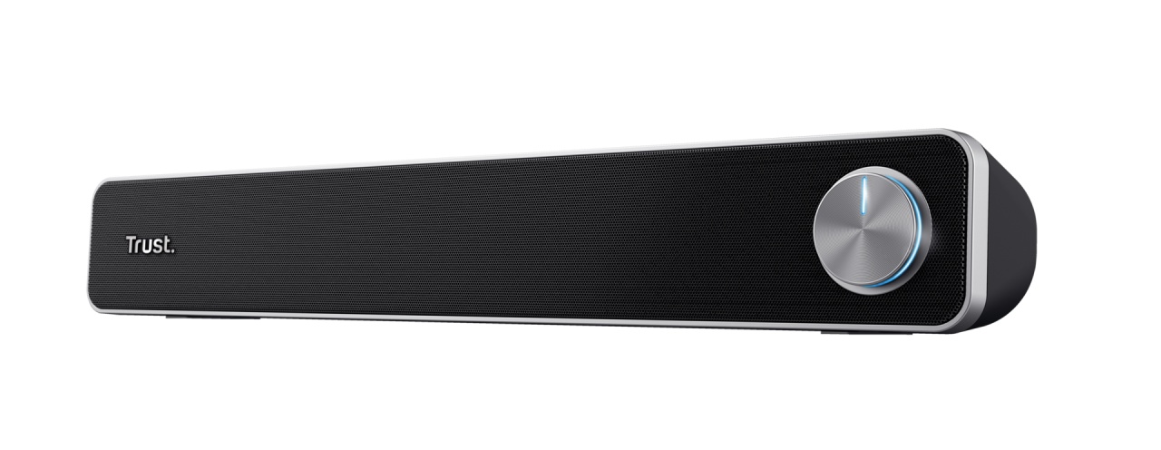 Soundbar Trust Arys, putere maxima iesire 12W, freventa raspuns 100 Hz - 20.000 Hz, negru