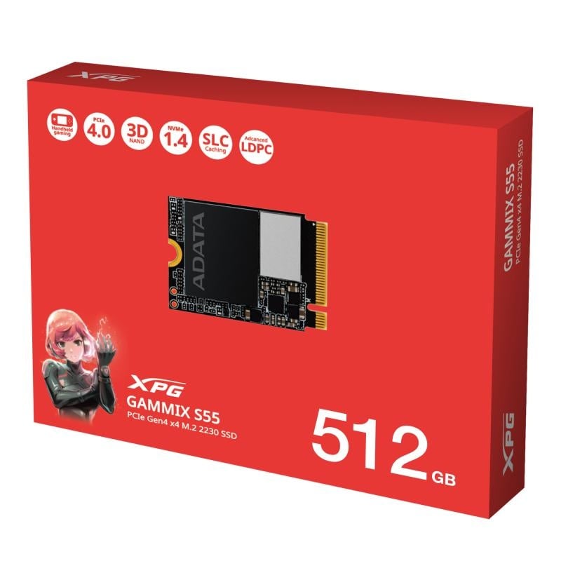 SSD Adata XPG Gammix S55 512GB PCI Express 4.0 x4 M.2 2230 - 3 | YEO