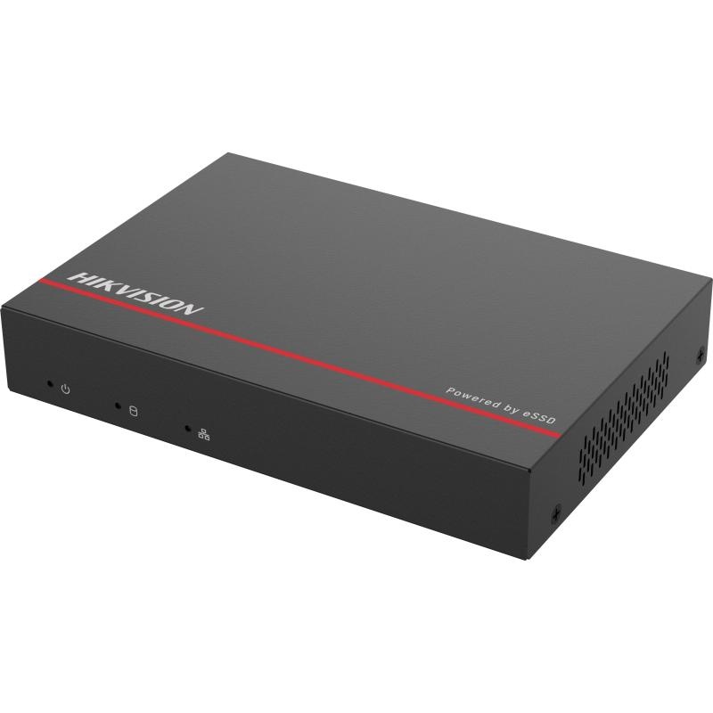 SSD NVR 4 canale DS-E04NI-Q1/4P(SSD1T), 2-ch@4 MP or 4-ch@1080p, iesire HDMI, 1TB SSD preinstalat, alimentare: 48VDC, 1.04A, 160 ×112 ×27 mm, greutate: 0.5kg.