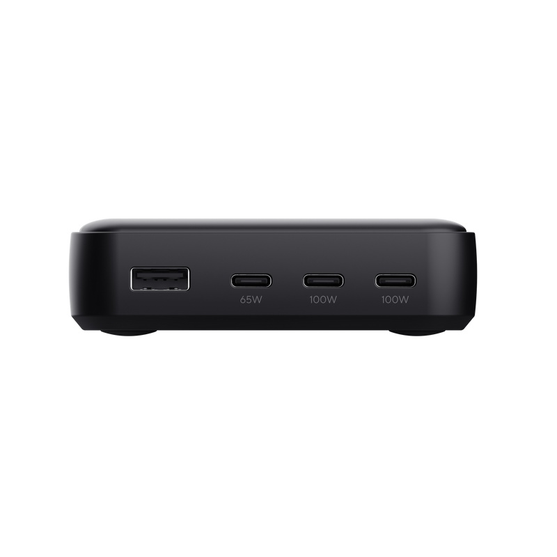 Statie de incarcare Trust, 4 porturi: 1 x USB-A & 3 x USB-C, putere maxima 100W, compatibil cu laptop, tableta, smartphone, accessorii, negru