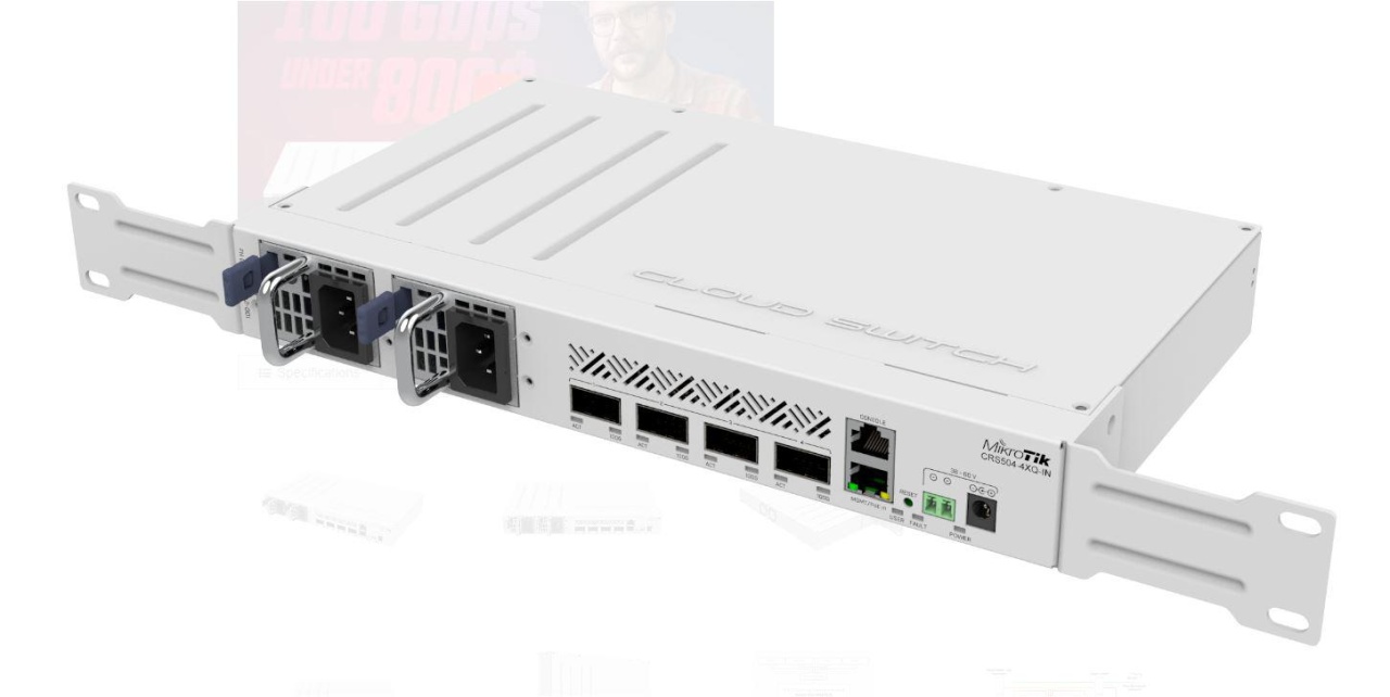 SWITCH MIKROTIK CRS504-4XQ-IN, 1 x 10/100Mbps, 4 x 100 QSFP28 , Procesor: 650 MHz, 64MB RAM, 16MB flash, dimensiuni: 320 x 185 x 44 mm, racier: 2 vantilatoare.IP 20. - 3 | YEO