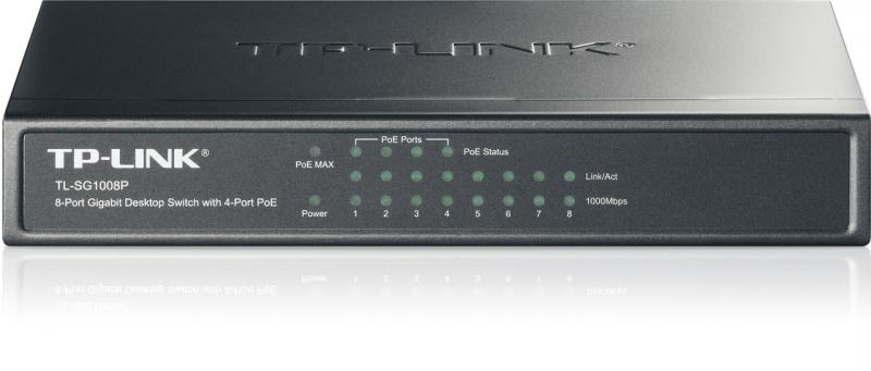 Switch TP-Link TL-SG1008P, 8 port, 10/100/1000 Mbps