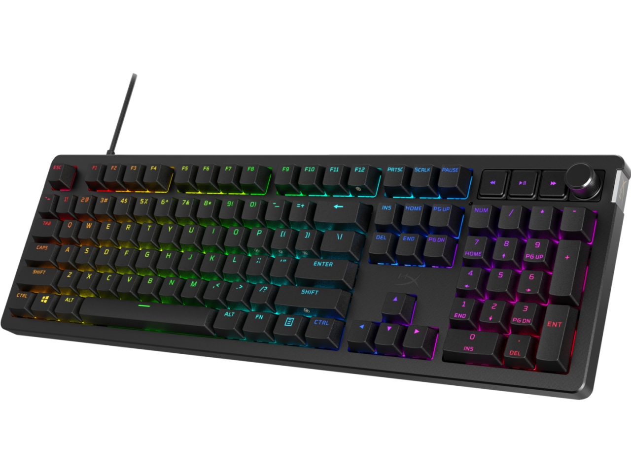 Tastatura gaming mecanica HyperX Alloy Rise, iluminare RGB (16,777,216 culori), Hyperx linear switch, 100% anti-ghosting, layout US, negru - 1 | YEO