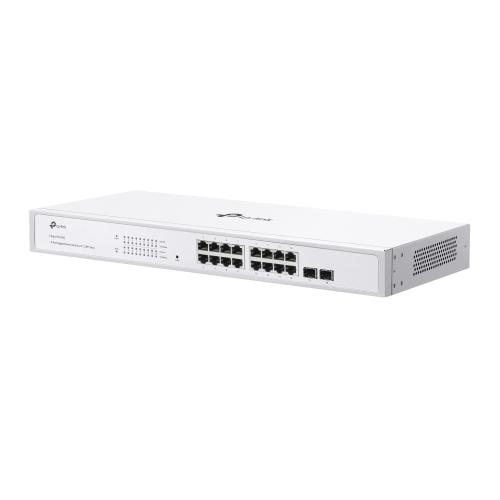 TP-LINK 16-Port Gigabit Smart Switch with 16× Gigabit RJ45 ports and 2× Gigabit SFP slots, Interfata: 16× 10/100/1000 Mbps RJ45 Ports (Auto- Negotiation/Auto MDI/MDIX), Dimensiuni: 440×180×44 mm, Capacitate Switch: 36 Gbps, Packet Forwarding Rate: 26.78 - 1 | YEO