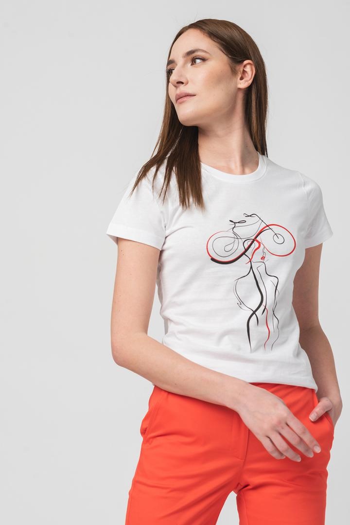 TSHIRT CASUAL F DOAMNA CU... WHITE-S - 3 | YEO