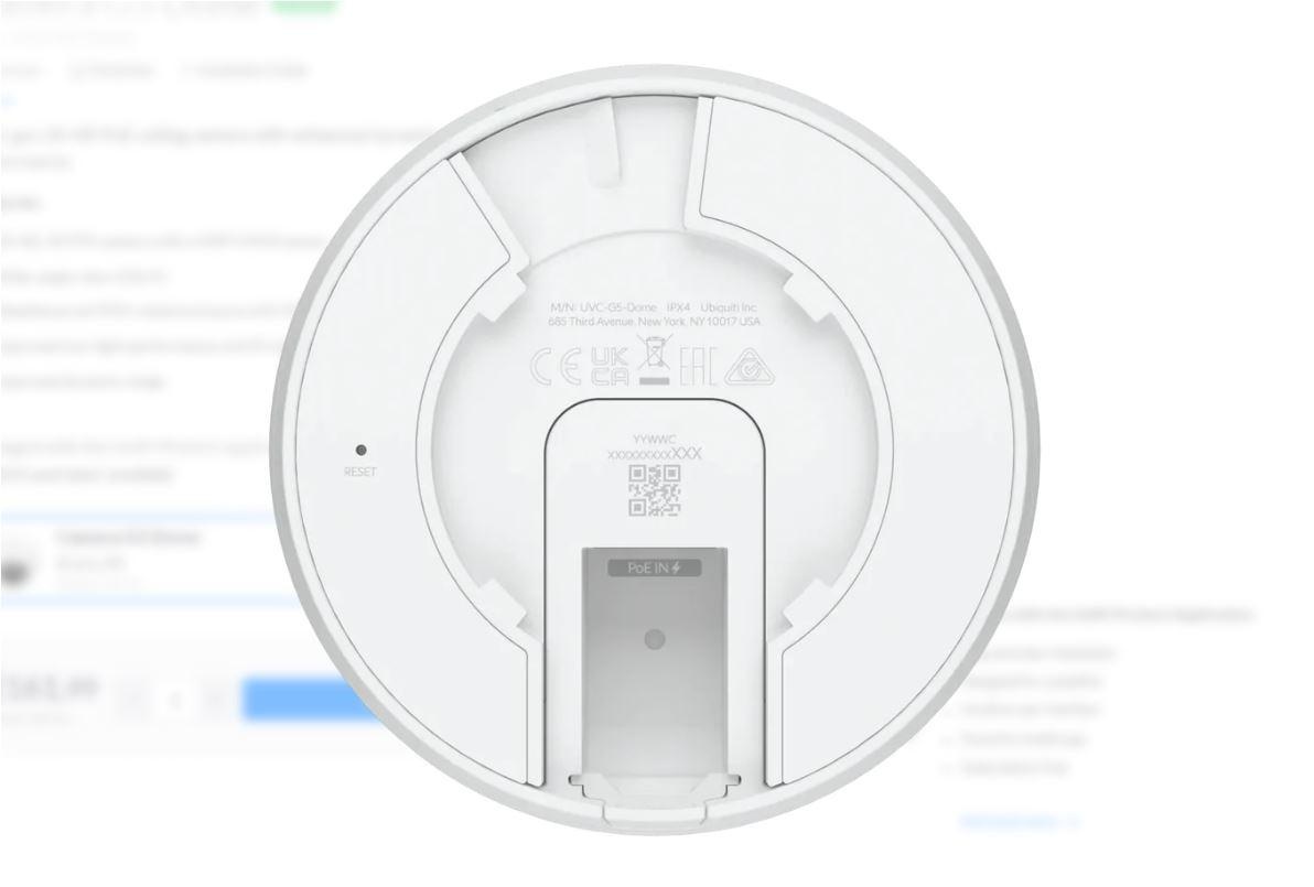 Ubiquiti UniFi IP Dome Camera UVC-G5-DOME, Rezolutie: 2688 x 1512 (16:9), Senzor: 5 MP CMOS, unghi vizualizare: H: 102.4°, V: 71.4°, D: 134.3°, frame rate: 30 FPS, interfata: 1 x 10/100 RJ45, POE, montare perete, tavan, rezistenta la apa: IPX4. - 2 | YEO