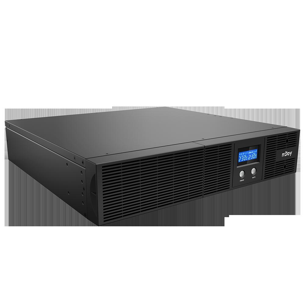 UPS nJoy Argus 3000, 3000VA/1800W, LCD Display, 8 IEC C13 cu Protectie, Management, Reglaj Automat al Tensiunii, iesire sinusoidala pura, rack 2U