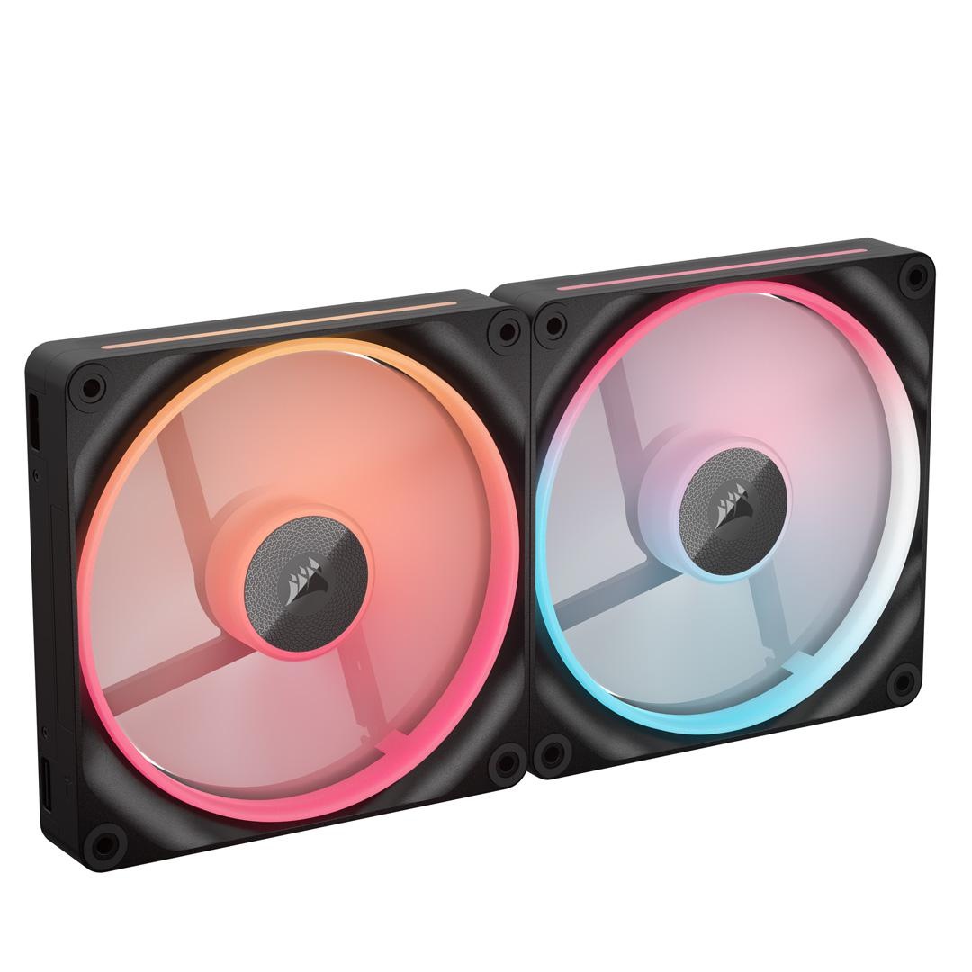 Ventilatoare Carcasa CORSAIR iCUE LINK RX140 REVERSE 2x140mm RGB NEGRU