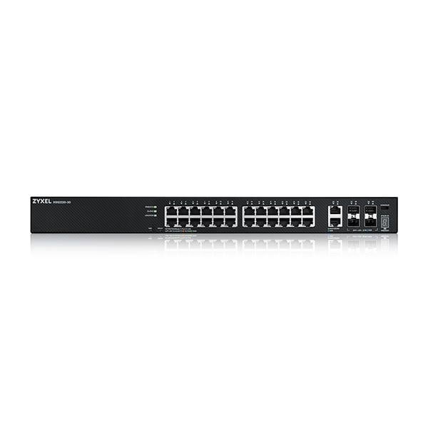 XGS2220-30, L3 Access Switch, 24x1G RJ45 2x10mG RJ45, 4x10G SFP+ Uplink, incl. 1 yr NebulaFlex Pro