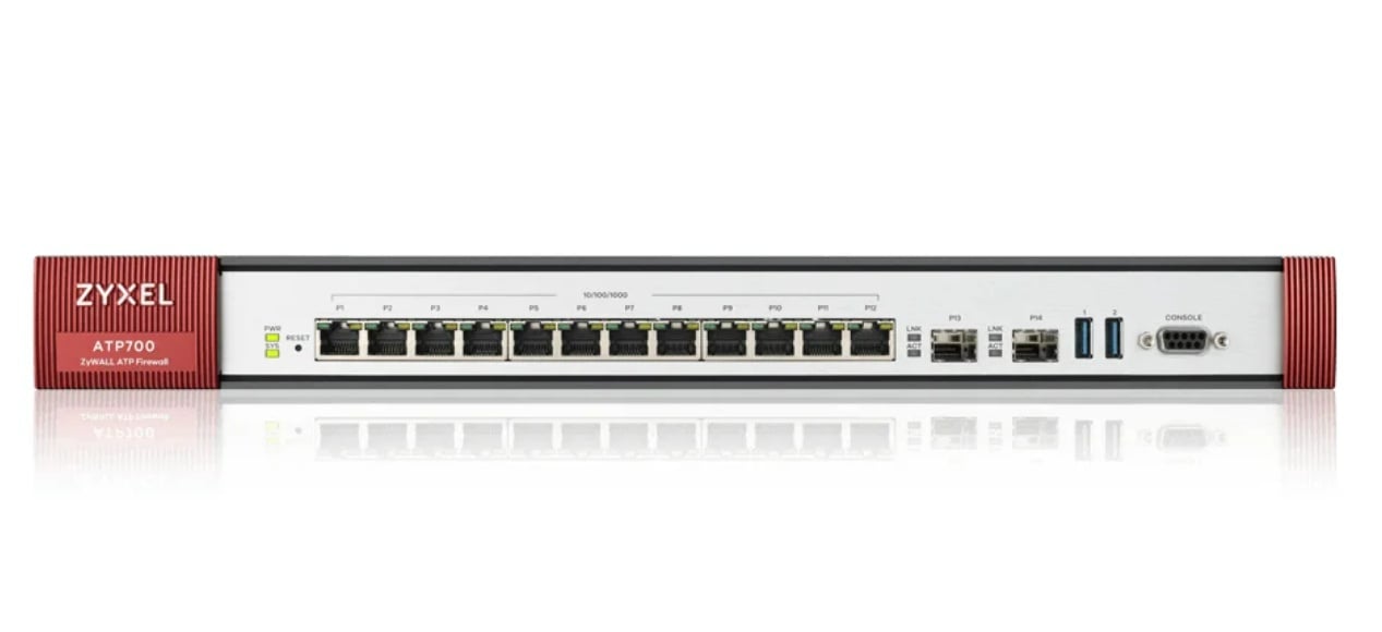 Zyxel ATP HARDWARE FIREWALL 12 Gigabit user-definable ports, 2*SFP, 2* USB with 1 Yr Bundle - 2 | YEO