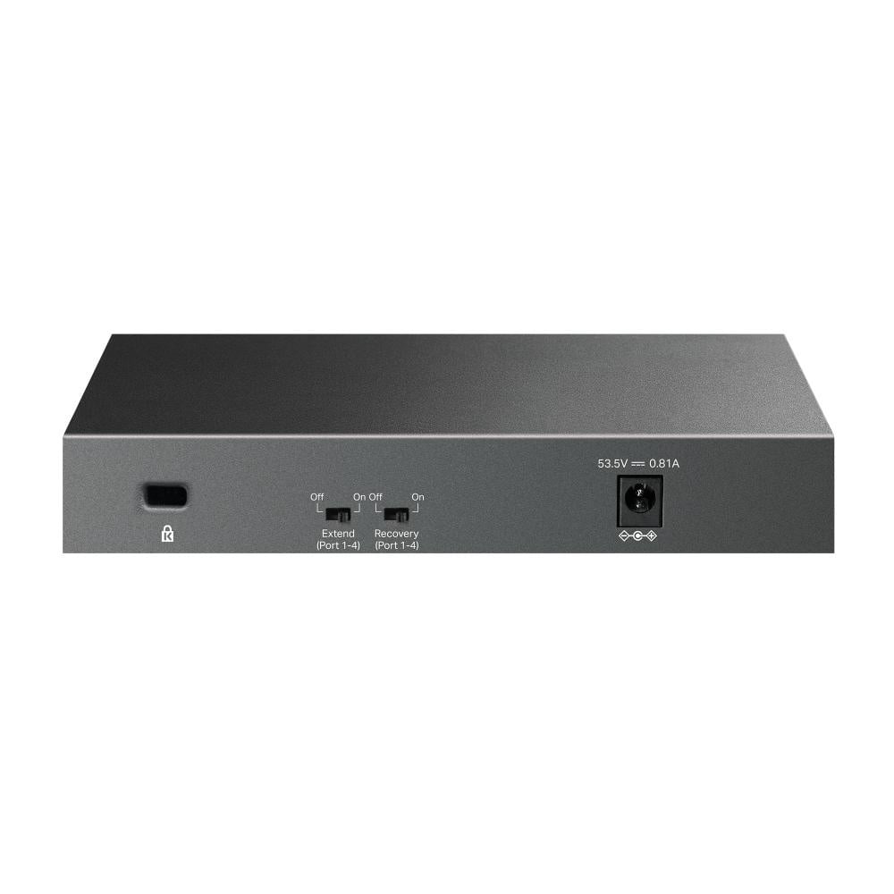 6-Port 10/100 Mbps Desktop Switch with 4-Port PoE PORT: 4× 10/100 Mbps PoE Ports, 2× 10/100 Mbps Non-PoE Ports SPEC: 802.3af, 41 W PoE Power, Desktop Steel Case FEATURE: Extend Mode for 250m PoE Transmitting, PoE Auto Recovery, Plug and Play - 3 | YEO