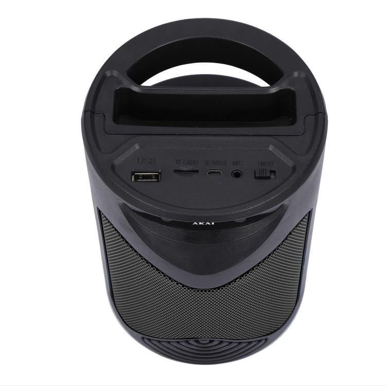 Boxa portabila Akai ABTS-704, Bluetooth 4.2, radio FM, 1x port USB pentru mp3 player, 1x slot card TF, lumini LED, baterie reincarcabila, 1x slot pentru microfon, timp de incarcare 2 ore, timp de folosire 1.5 ore la volum maxim - 2 | YEO