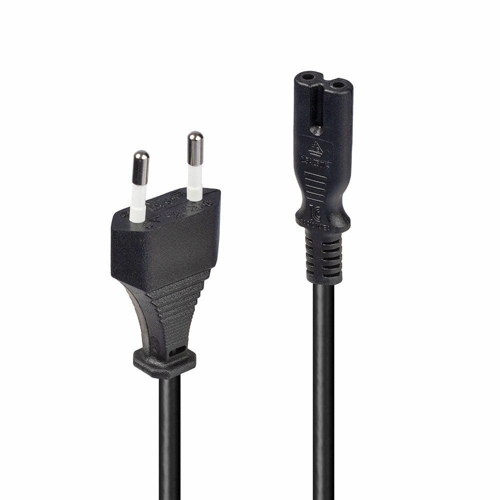 Cablu alimentare Lindy Euro C8 - IEC C7, 5m, negru Description Connector A: Euro Mains Plug Connector B: IEC C7 Cable type: H03-VV-H2F 2 x 0.75mm² Colour: Black https://www.lindy-international.com/Mains-Cable-with-Euro-Connector-