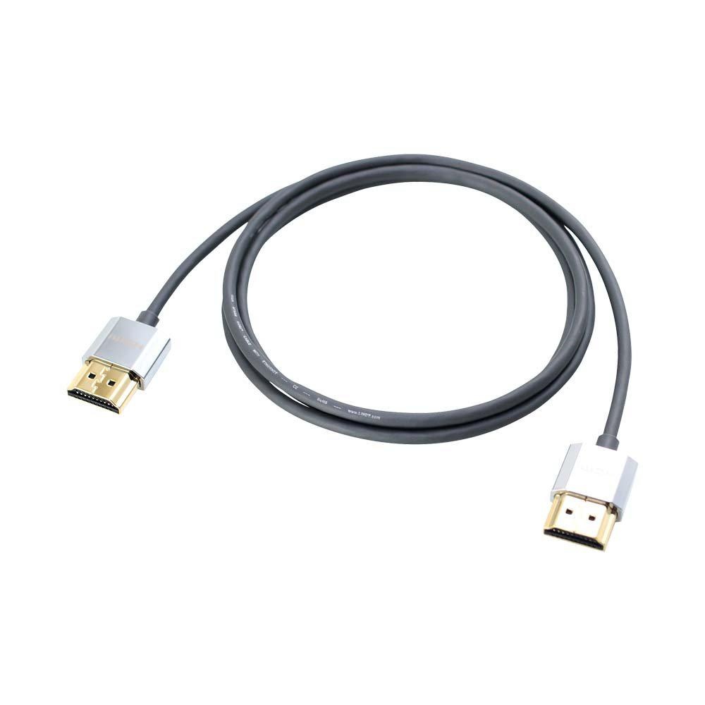 Cablu Lindy LY-41672, HDMI Cromo Slim with Ethernet, 2m, negru - 1 | YEO