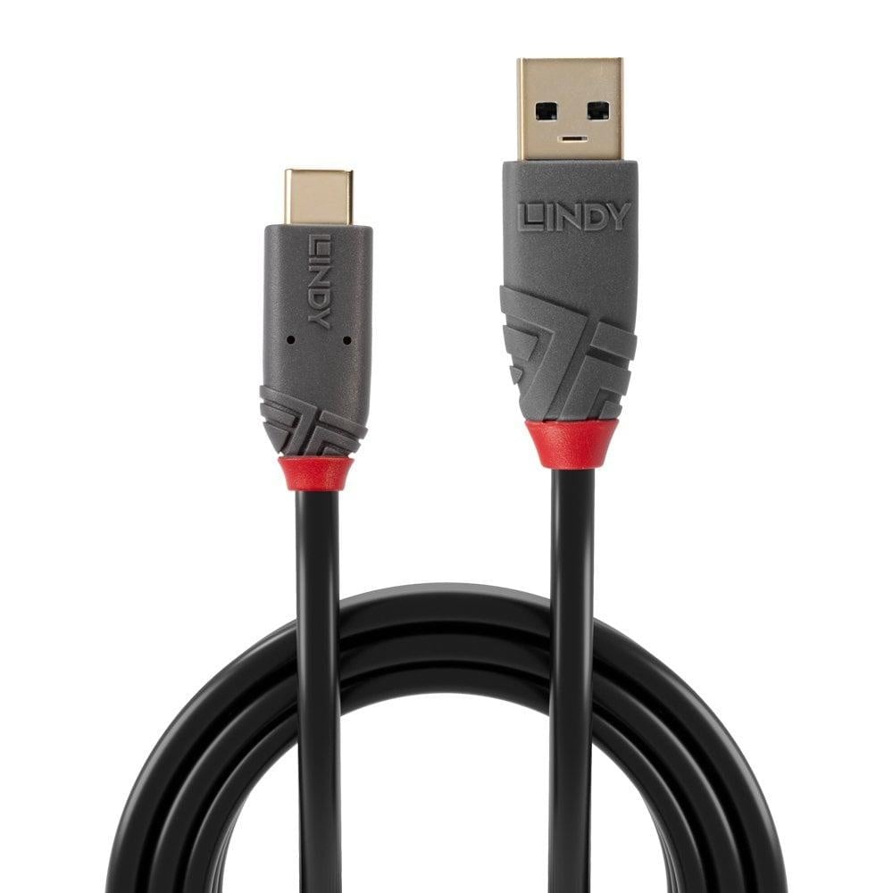 Cablu transfer Lindy LY-36912, USB 3.2 Type A to C Cable, 1.5m, Anthra Line - 1 | YEO