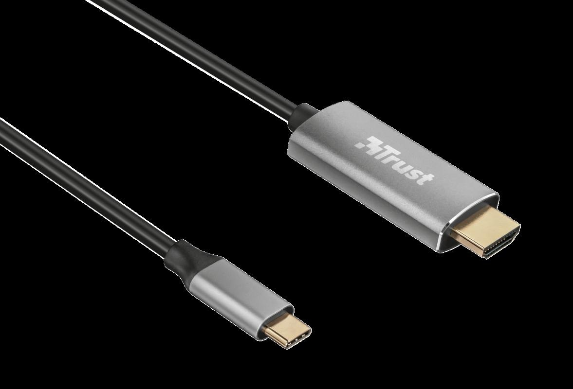 Cablu Trust Calyx, USB-C to HDMI, 1.8m, negru