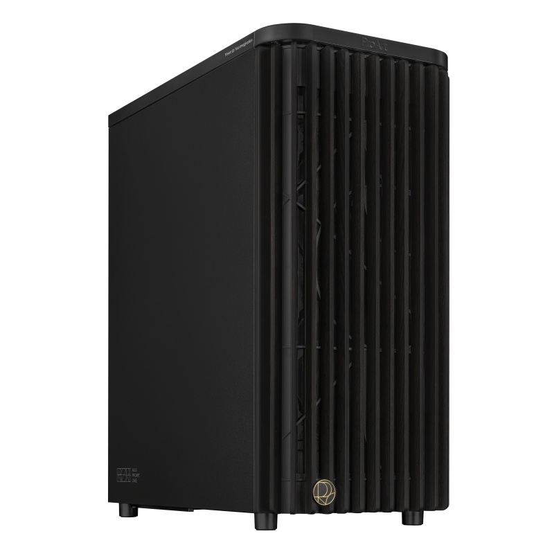 Carcasa ASUS PROART PA401 WOOD EDITION METAL PANEL Mid Tower ARGB NEGRU, Sloturi Expansiune 7, Drive Bays: 2x3.5