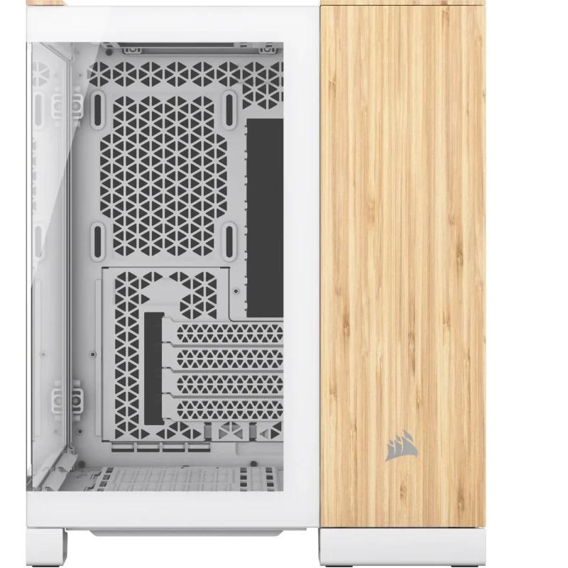 Carcasa CORSAIR 2500X Micro ATX Dual Chamber White/Bamboo Wood - 2 | YEO