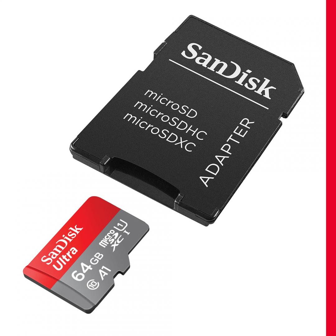 Card de Memorie Micro Secure Digital Card SanDisk Extreme, 64GB, Clasa 10, R/W speed: up to 100MB/s/, 90MB/s, include adaptor SD (pentru telefon) - 2 | YEO