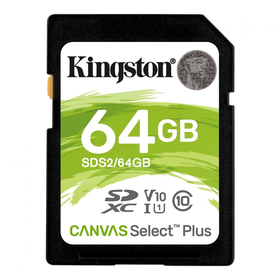 Card de Memorie SD Kingston Canvas Select Plus 64GB, Class 10